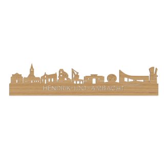 Skyline Hendrik-Ido-Ambacht Bamboe houten cadeau decoratie relatiegeschenk van WoodWideCities