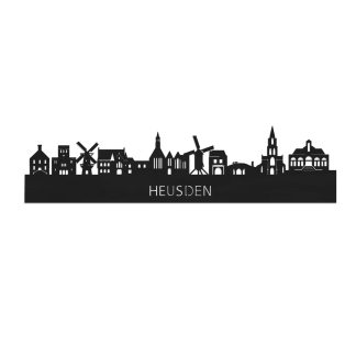 Skyline Heusden Black houten cadeau decoratie relatiegeschenk van WoodWideCities