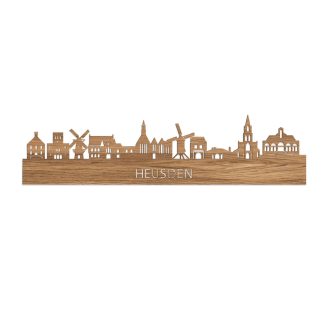 Skyline Heusden Eiken houten cadeau decoratie relatiegeschenk van WoodWideCities