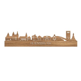 Skyline Hoensbroek Eiken houten cadeau decoratie relatiegeschenk van WoodWideCities