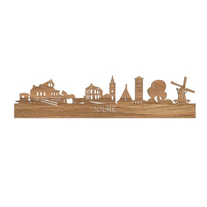 Skyline Joure Eiken houten cadeau decoratie relatiegeschenk van WoodWideCities