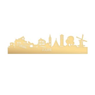 Skyline Joure Metallic Goud gerecycled kunststof cadeau decoratie relatiegeschenk van WoodWideCities