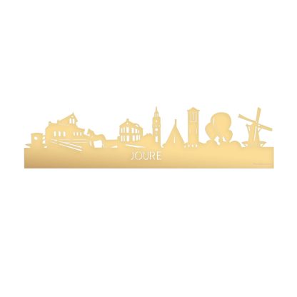 Skyline Joure Metallic Goud gerecycled kunststof cadeau decoratie relatiegeschenk van WoodWideCities