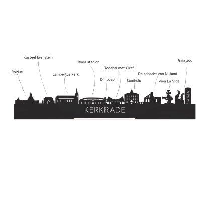 Skyline Kerkrade Eiken houten cadeau decoratie relatiegeschenk van WoodWideCities