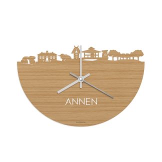 Skyline Klok Annen Bamboe houten cadeau wanddecoratie relatiegeschenk van WoodWideCities