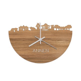 Skyline Klok Annen Eiken houten cadeau wanddecoratie relatiegeschenk van WoodWideCities