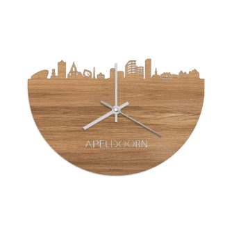 Skyline Klok Apeldoorn Eiken houten cadeau wanddecoratie relatiegeschenk van WoodWideCities