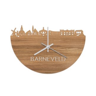 Skyline Klok Barneveld Eiken houten cadeau wanddecoratie relatiegeschenk van WoodWideCities