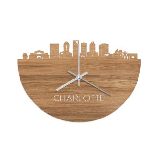 Skyline Klok Charlotte Eiken houten cadeau decoratie relatiegeschenk van WoodWideCities