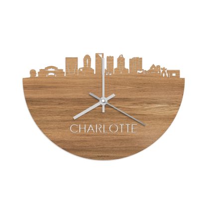 Skyline Klok Charlotte Eiken houten cadeau decoratie relatiegeschenk van WoodWideCities