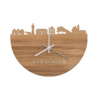 Skyline Klok Coevorden Eiken Eiken  houten cadeau wanddecoratie relatiegeschenk van WoodWideCities