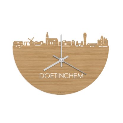 Skyline Klok Doetinchem Bamboe houten cadeau wanddecoratie relatiegeschenk van WoodWideCities