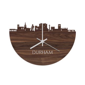 Skyline Klok Durham Noten houten cadeau wanddecoratie relatiegeschenk van WoodWideCities