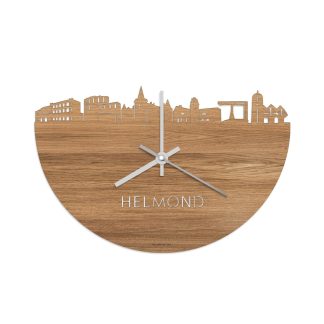 Skyline Klok Helmond Eiken Eiken  houten cadeau wanddecoratie relatiegeschenk van WoodWideCities