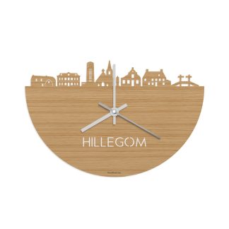 Skyline Klok Hillegom Bamboe houten cadeau decoratie relatiegeschenk van WoodWideCities