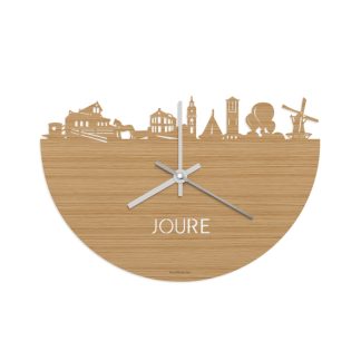 Skyline Klok Joure Bamboe houten cadeau wanddecoratie relatiegeschenk van WoodWideCities