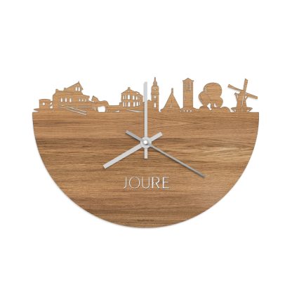 Skyline Klok Joure Eiken houten cadeau wanddecoratie relatiegeschenk van WoodWideCities