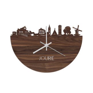 Skyline Klok Joure Noten houten cadeau wanddecoratie relatiegeschenk van WoodWideCities