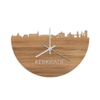 Skyline Klok Kerkrade Eiken houten cadeau decoratie relatiegeschenk van WoodWideCities