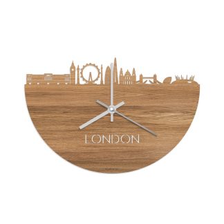 Skyline Klok London Eiken houten cadeau wanddecoratie relatiegeschenk van WoodWideCities