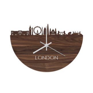 Skyline Klok London Noten houten cadeau wanddecoratie relatiegeschenk van WoodWideCities