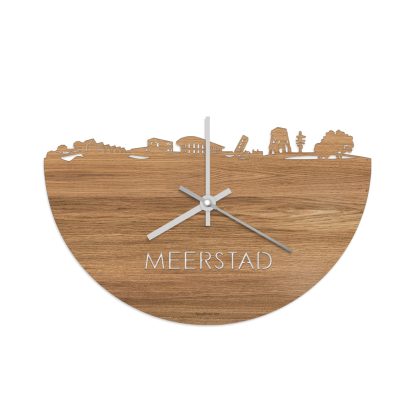 Skyline Klok Meerstad Eiken houten cadeau wanddecoratie relatiegeschenk van WoodWideCities