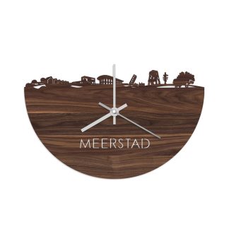 Skyline Klok Meerstad Noten houten cadeau wanddecoratie relatiegeschenk van WoodWideCities