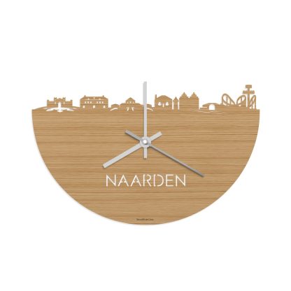 Skyline Klok Naarden Bamboe houten cadeau decoratie relatiegeschenk van WoodWideCities