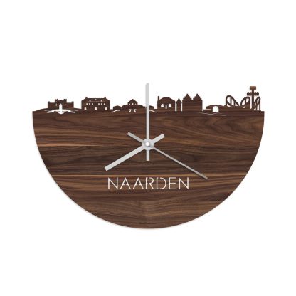 Skyline Klok Naarden Noten houten cadeau decoratie relatiegeschenk van WoodWideCities