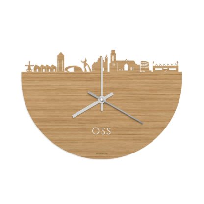 Skyline Klok Oss Bamboe houten cadeau wanddecoratie relatiegeschenk van WoodWideCities