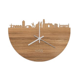 Skyline Klok Oss Eiken houten cadeau wanddecoratie relatiegeschenk van WoodWideCities