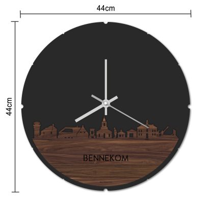 Skyline Klok Bennekom Eiken houten cadeau decoratie relatiegeschenk van WoodWideCities