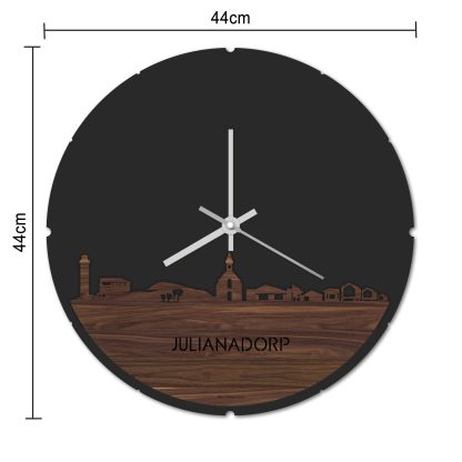 Skyline Klok Julianadorp Eiken houten cadeau decoratie relatiegeschenk van WoodWideCities