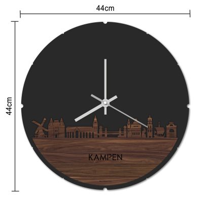 Skyline Klok Kampen Eiken houten cadeau decoratie relatiegeschenk van WoodWideCities